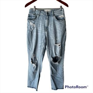 Abercrombie & Fitch Mom Jeans Curve Love, light wash, size 8R/29